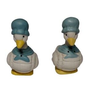 Vintage Duck Salt & Pepper Shakers Ceramic Geese Anthropomorphic Cottagecore